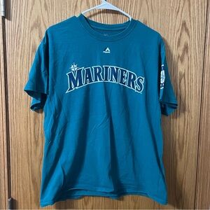 Majestic Teal Mariners Short Sleeve Tee
